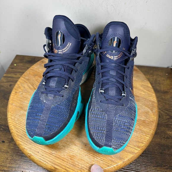 Nike Air Zoom GT Jump 2 Mens 8.5 Navy Teal Bronze Basketball Shoes DJ9431-401 main image 3
